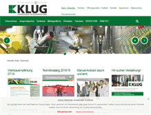 Tablet Screenshot of klug-gmbh.de